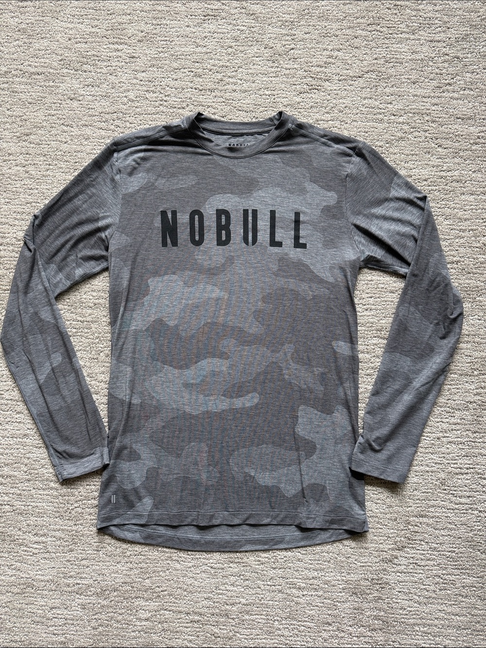NOBULL Gray Camo Long-Sleeve Tee